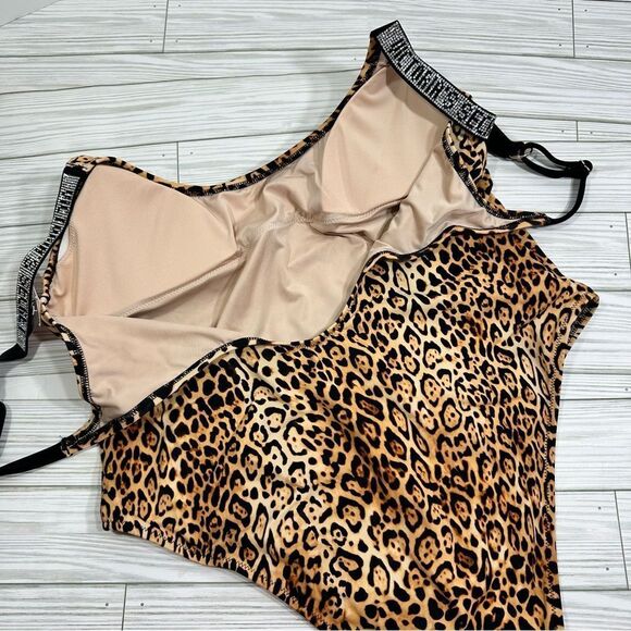 NWT VICTORIA'S SECRET Shine Strap Vardia One-piece Swimsuit Animal Print XL - Picture 4 of 8